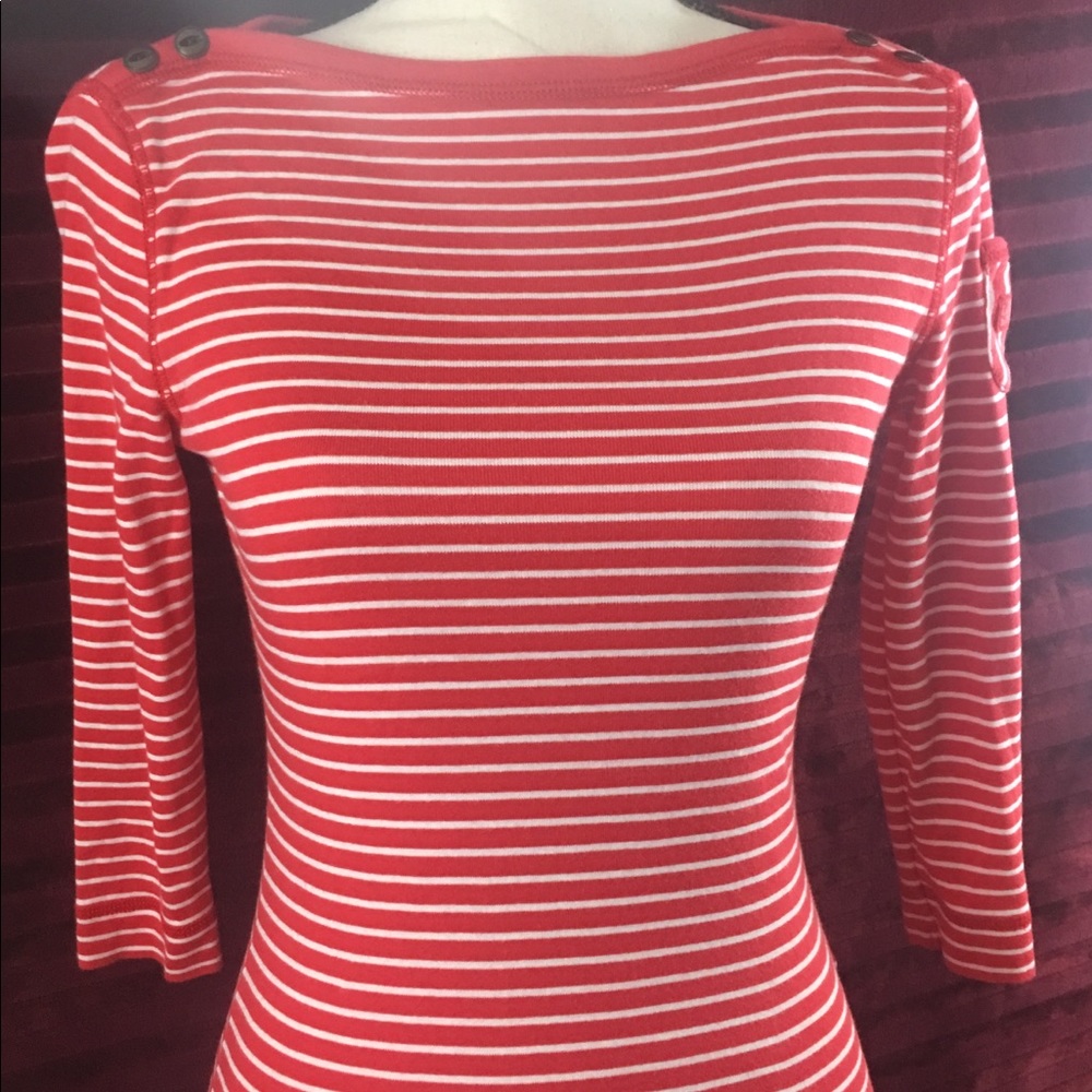 Ralph Lauren Red/White long sleeve top